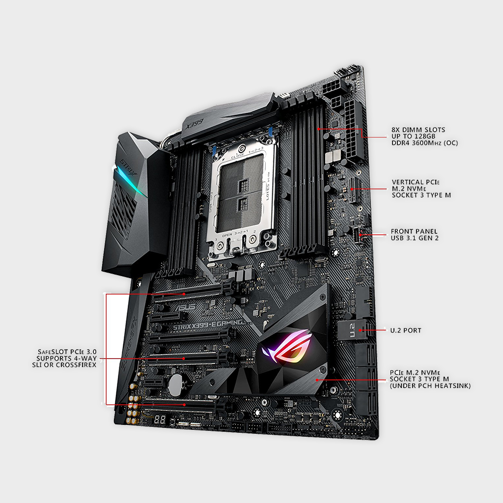 Asus- Rog Strix X399-E Gaming Amd Ryzen Threadripper ...