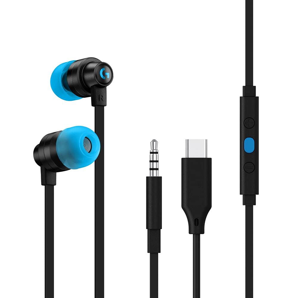 Logitech G333 Gaming Earphones with Gaming Grade Dual Drivers Black